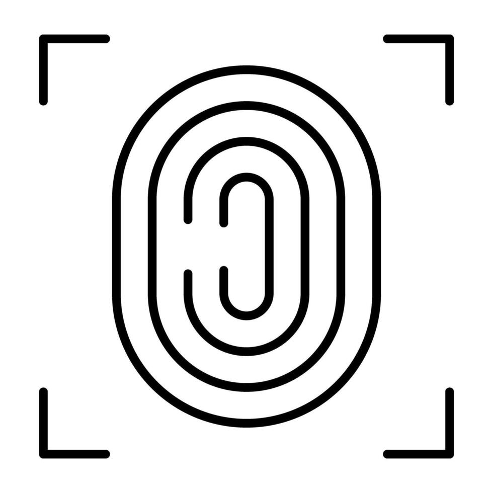 A modern design icon of fingerprint scanning vector