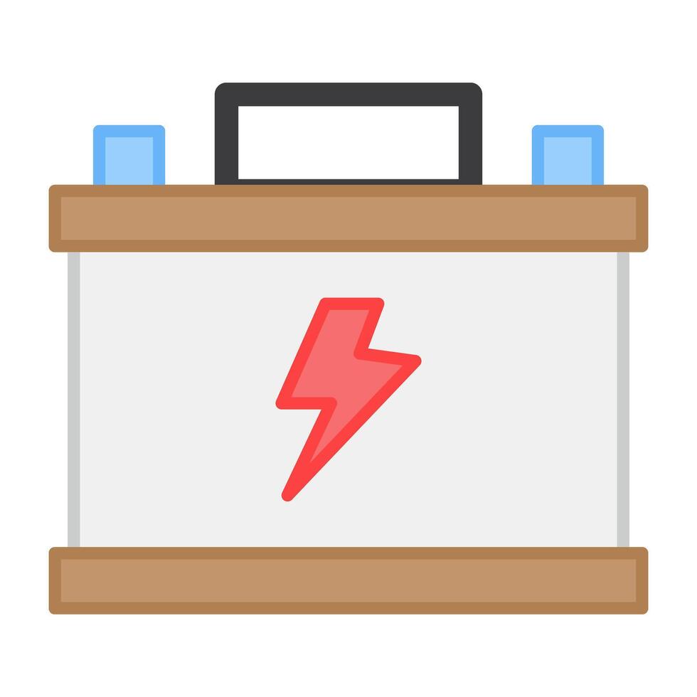 A flat design, icon of car battery vector