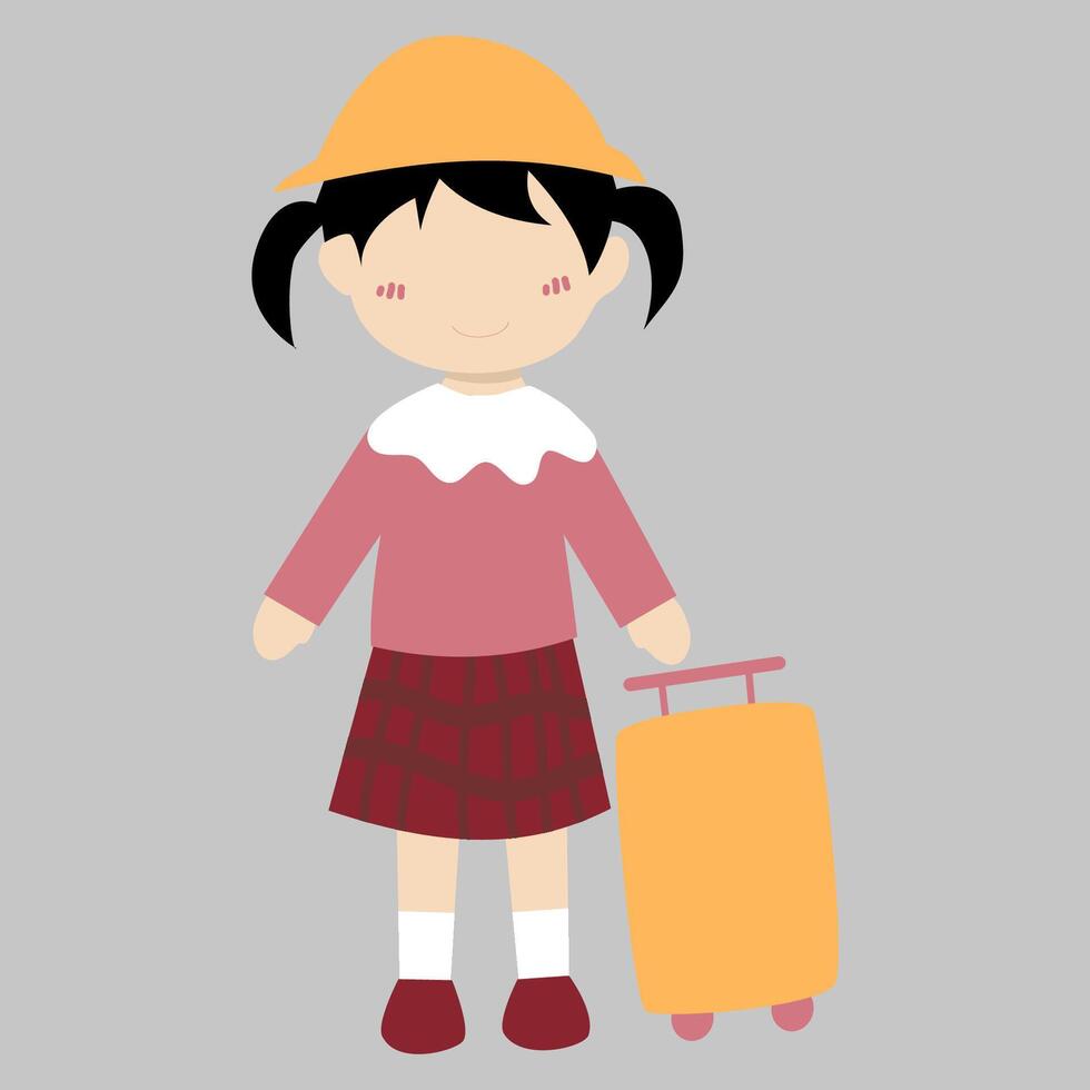 colegio para niños personaje vector