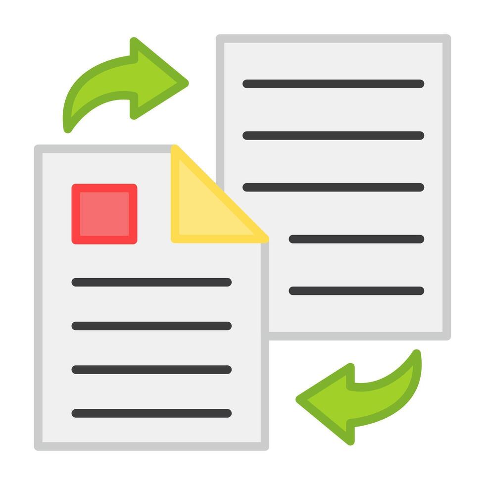 A flat design, icon of file transfer vector