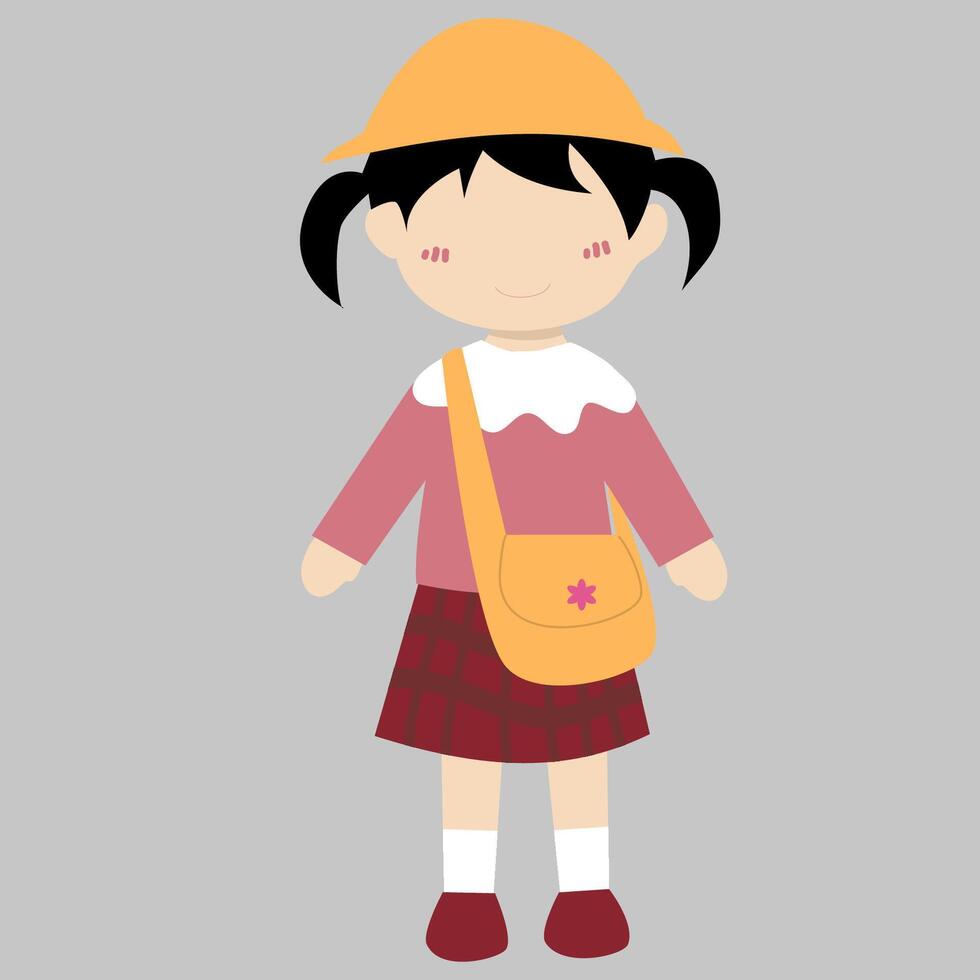 colegio para niños personaje vector