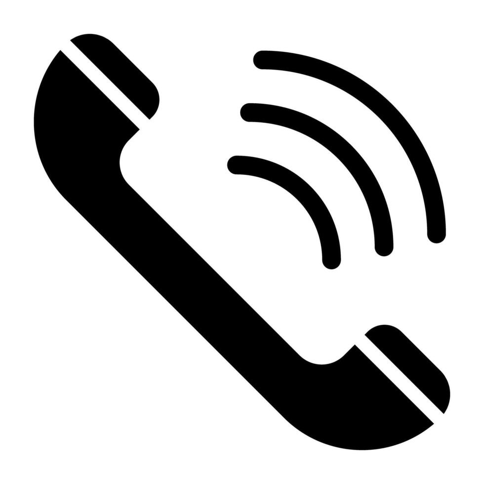 teléfono El sonar icono, vector diseño de entrante llamada