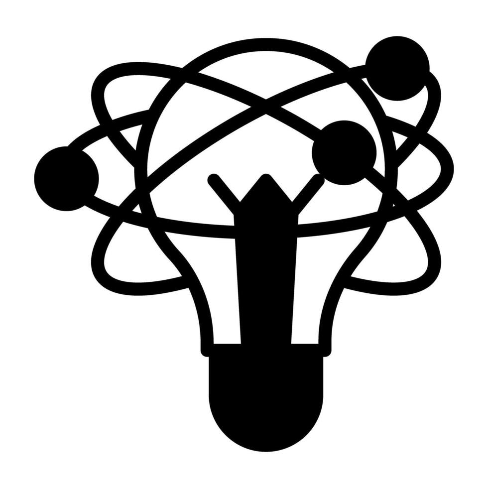 Scientific idea icon in solid design vector