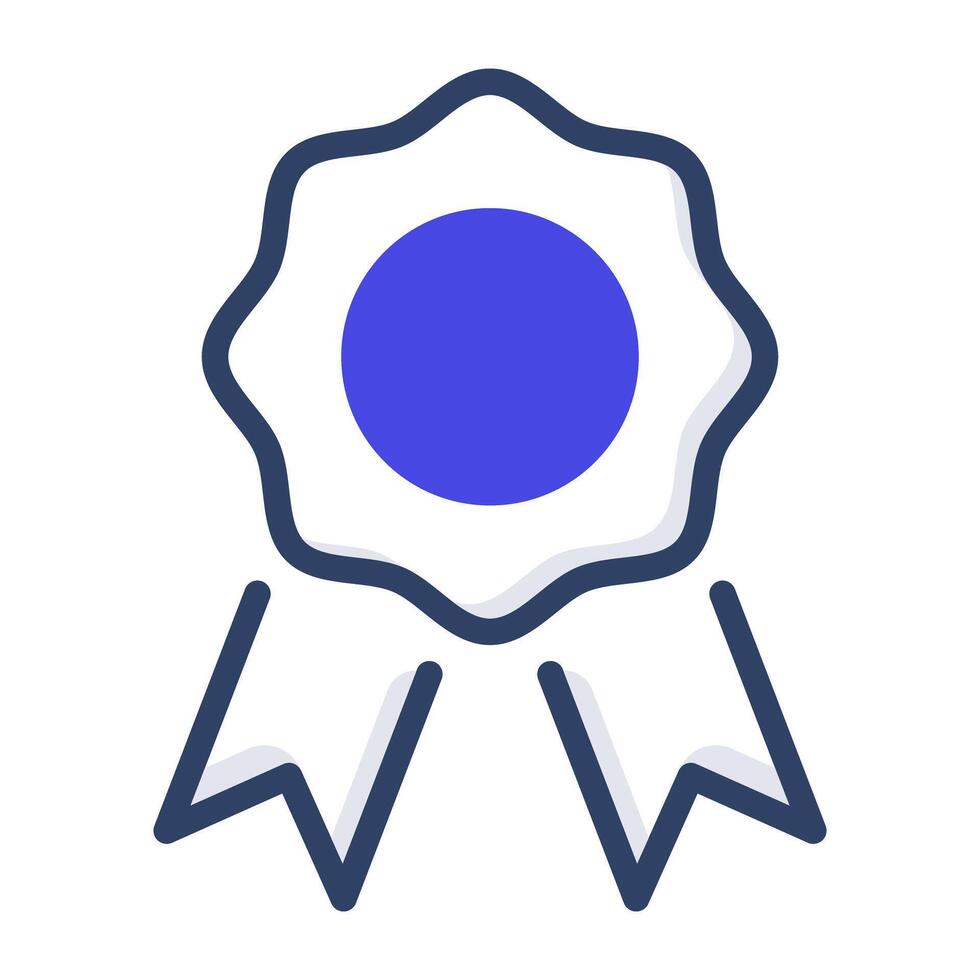 A flat design, icon of badge vector
