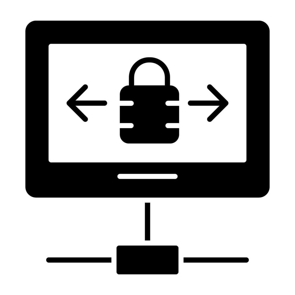 An icon design of secure network vector