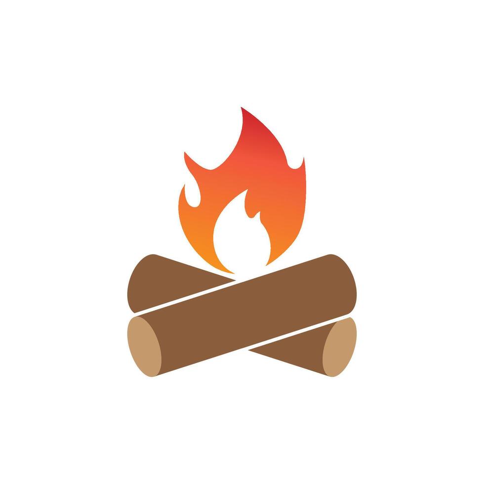 Campfire logo design vector template