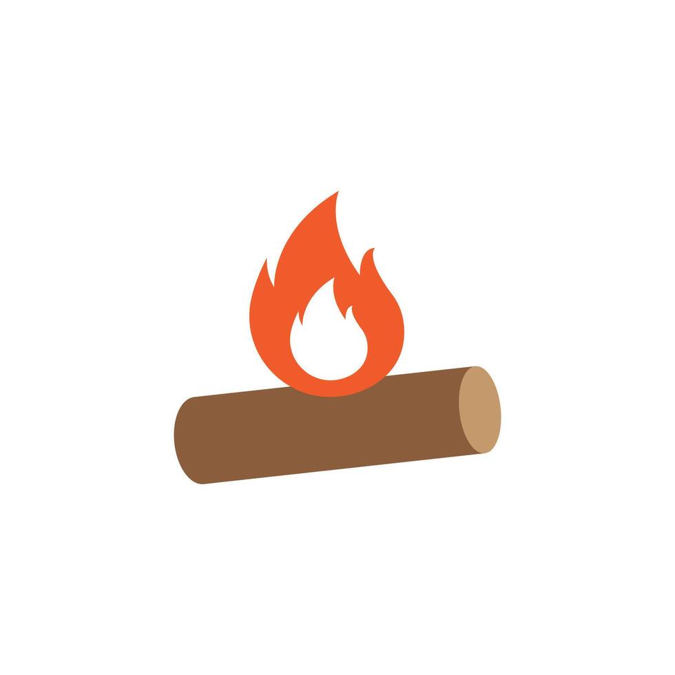 Campfire logo design vector template