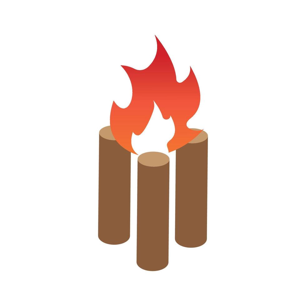 Campfire logo design vector template