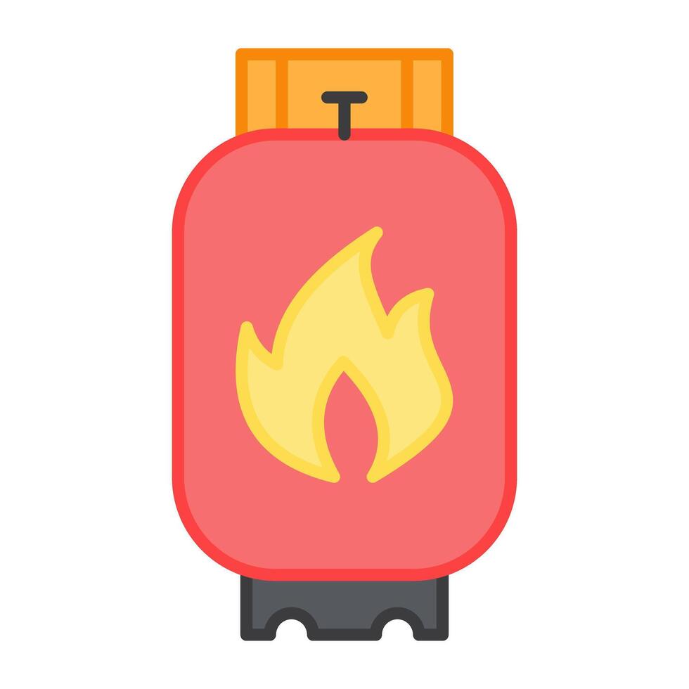 A flat design, icon of cylinder gas vector