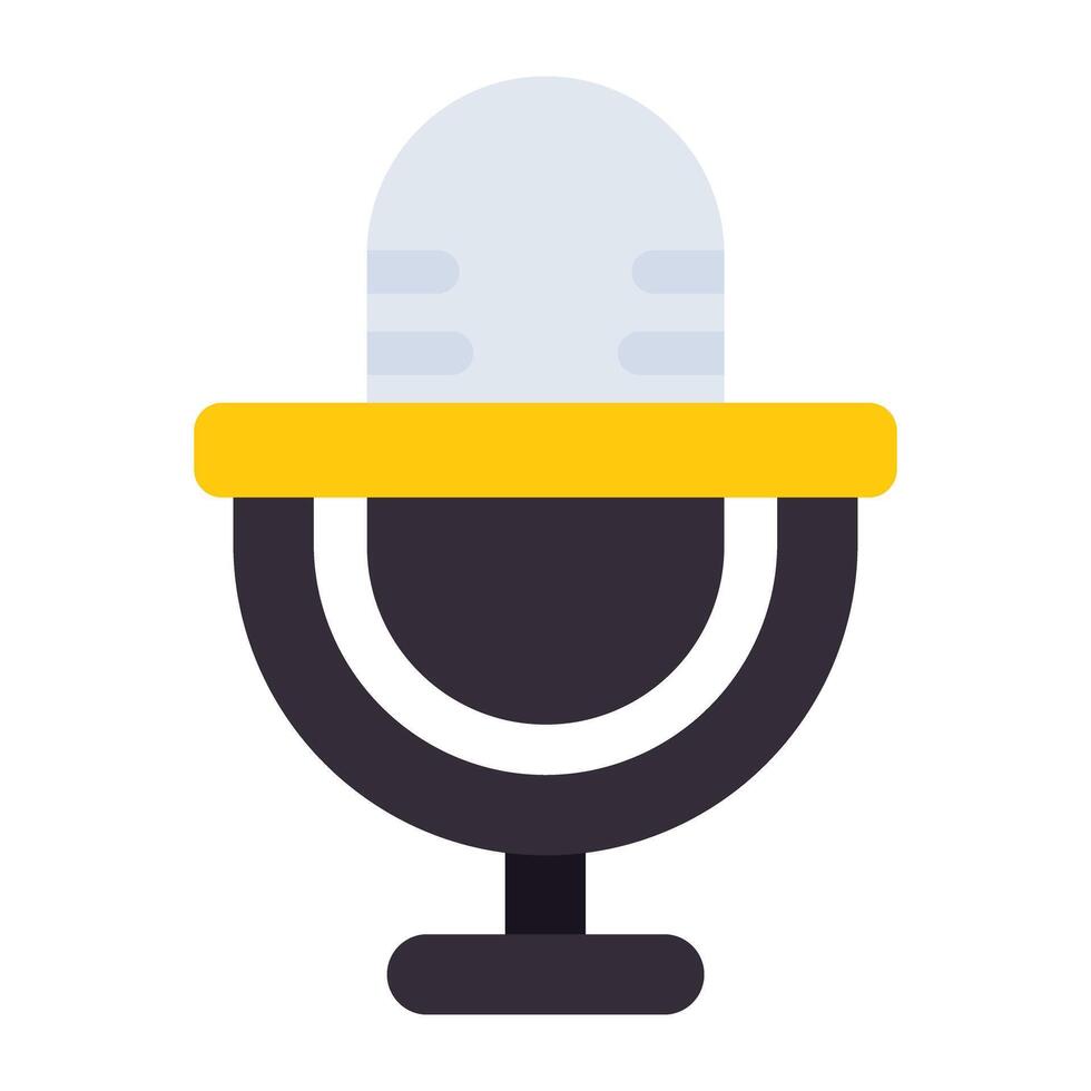 A flat design, icon of voice recorder vector