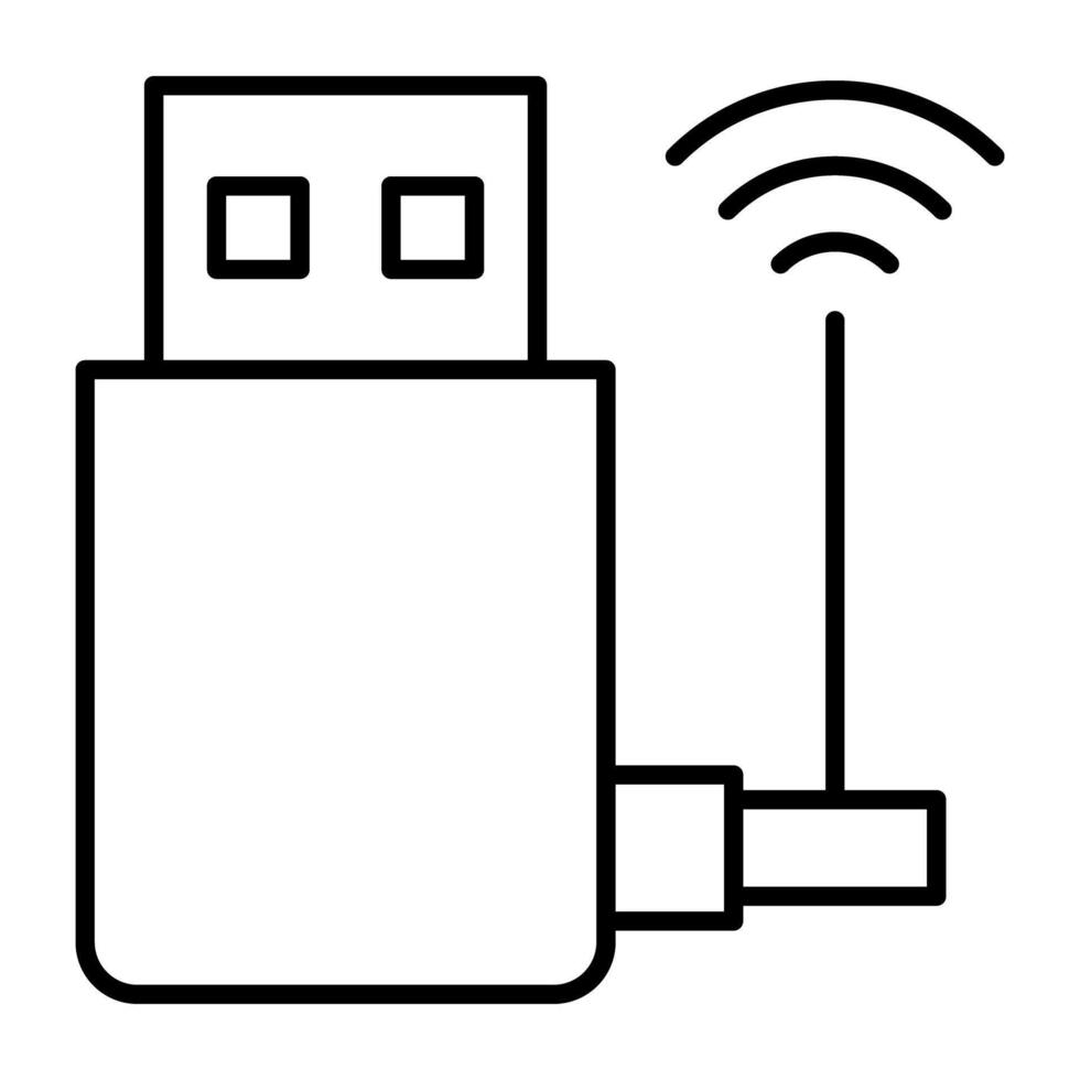 A flat design, icon of usb dongle vector