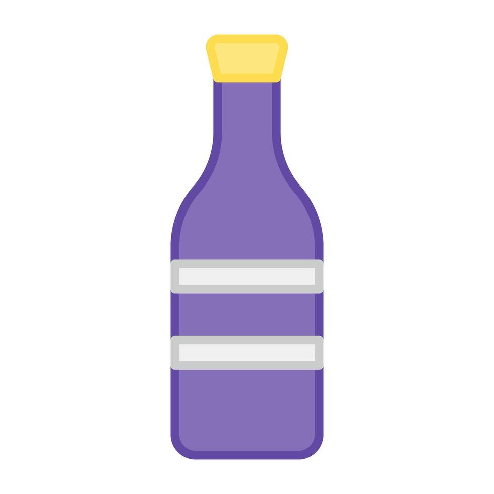 vino botella icono, editable vector