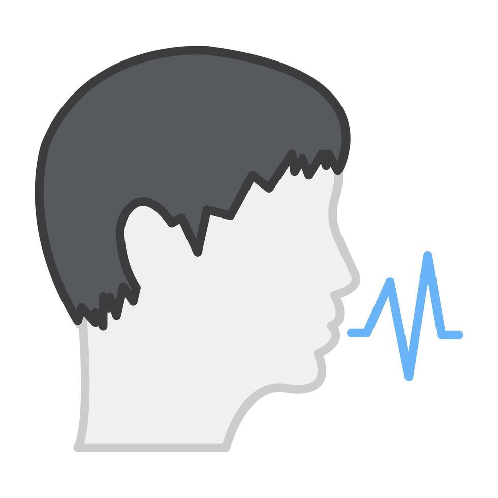 A unique design icon of speech recognition vector