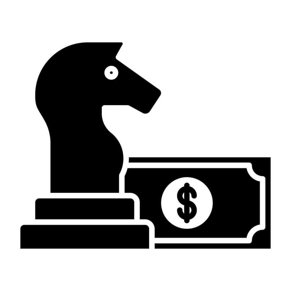 A glyph design, icon of financial strategy vector