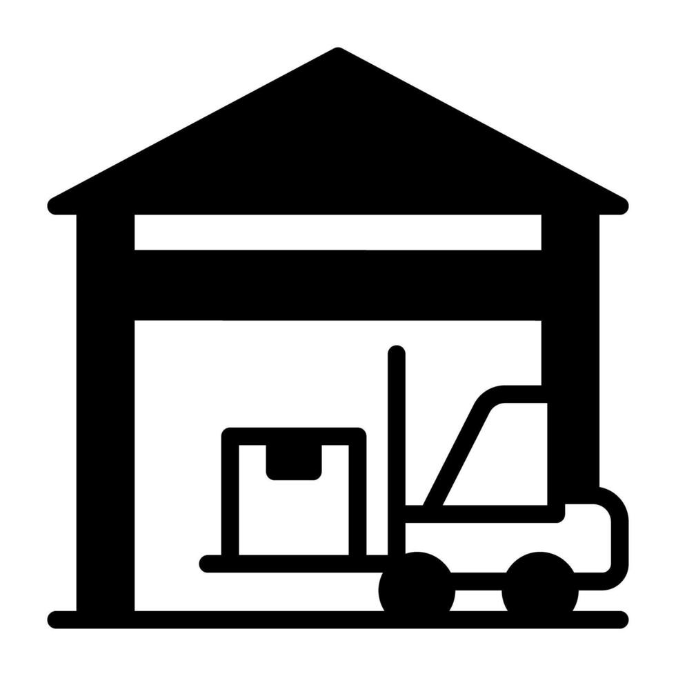 Parcels on pallet showcasing bendi truck icon vector