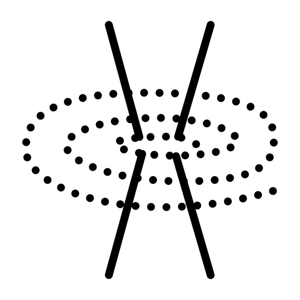 A modern technology icon of chromosome vector