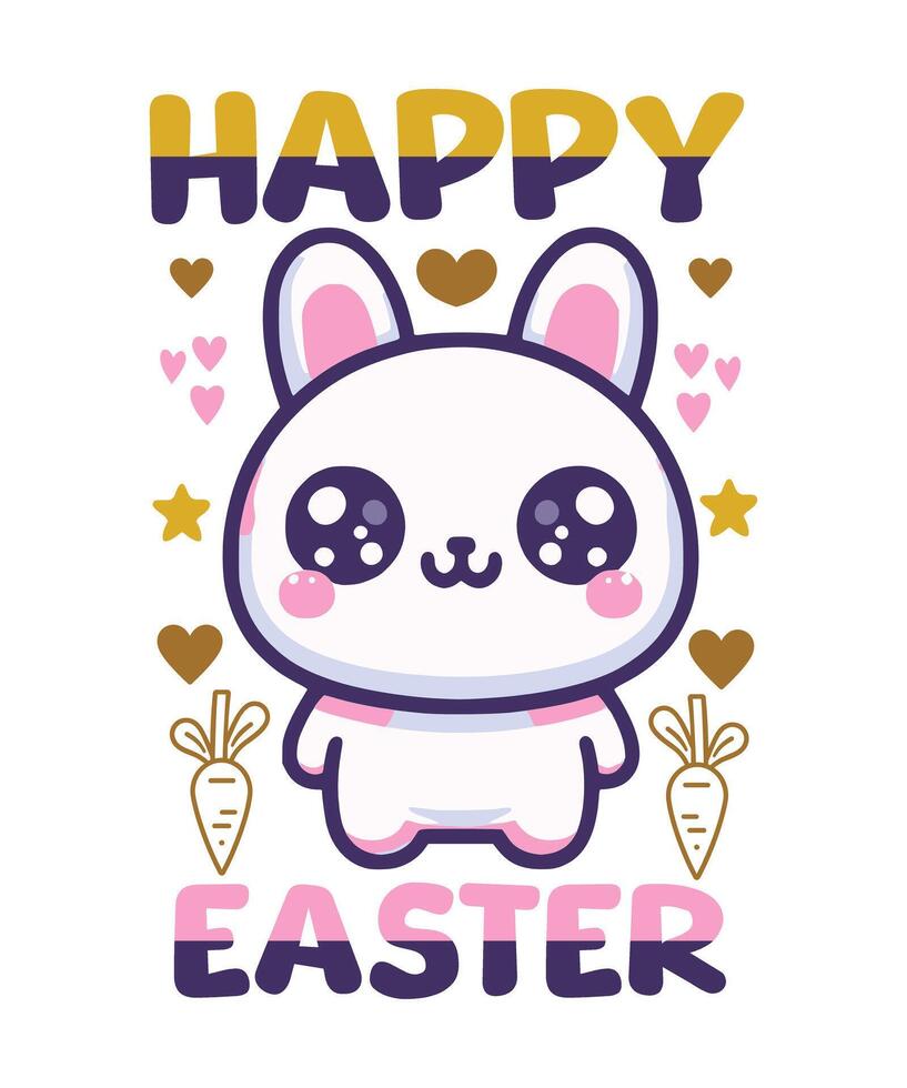 Easter Day Bunny T-shirt, Hoodie, sticker, mug, and more items vector