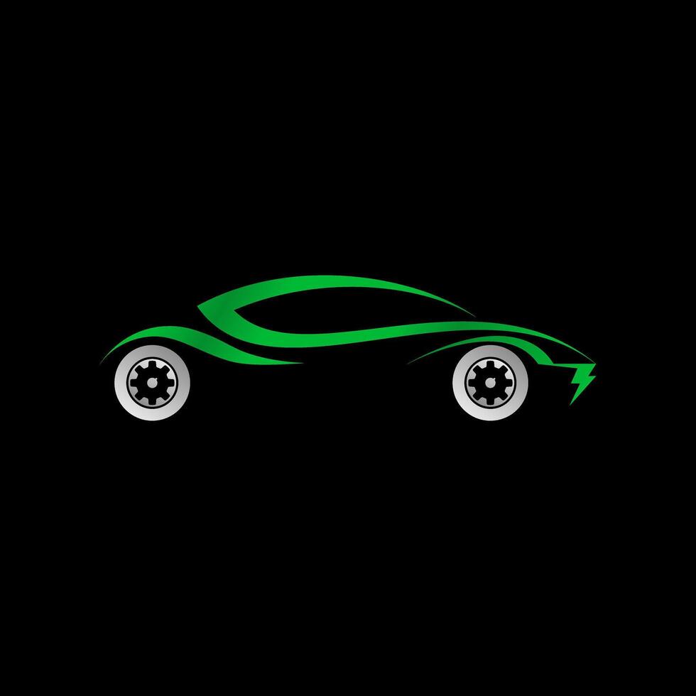 Logo design graphic concept creative premium abstract icon sign stock vector line art sport car side thunder. Related to automotive fast supercar tech