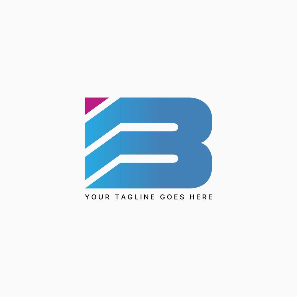 Logo design graphic concept creative premium vector stock letter initial sign icon IB or I3 font line cutting. Relate to monogram typography branding