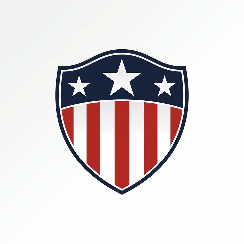 logo diseño gráfico concepto creativo prima resumen firmar icono vector valores proteger guía la seguridad americano bandera. relacionado a Ejército veterano nacional estado