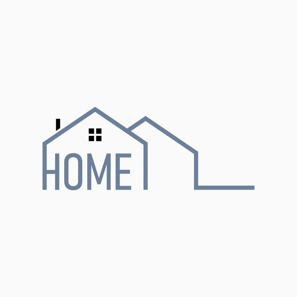 logo diseño gráfico concepto creativo prima vector valores resumen palabra hogar con Arte contorno casa arquitectura. relacionar propiedad real inmuebles marca