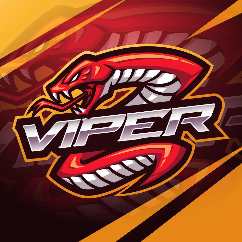 diseño de logotipo de mascota serpiente víbora vector