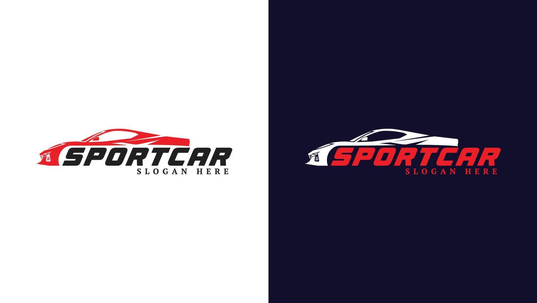 Sports car logo with a combination of writing vector
