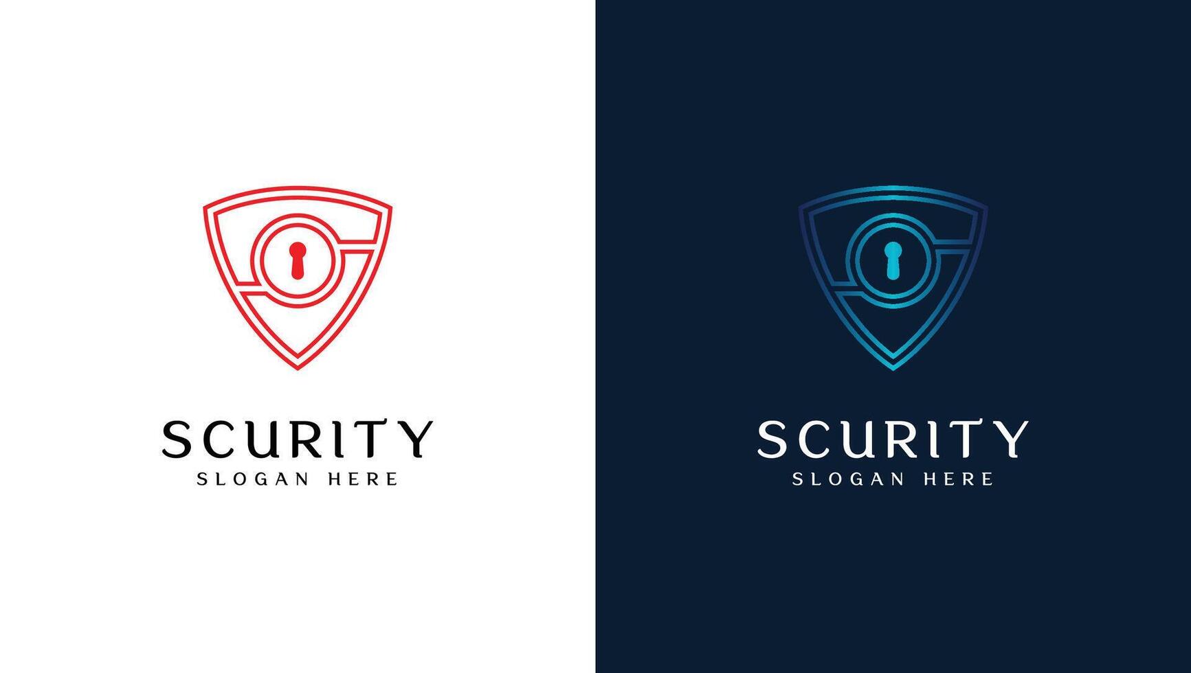 Security logo with a shield frame vector