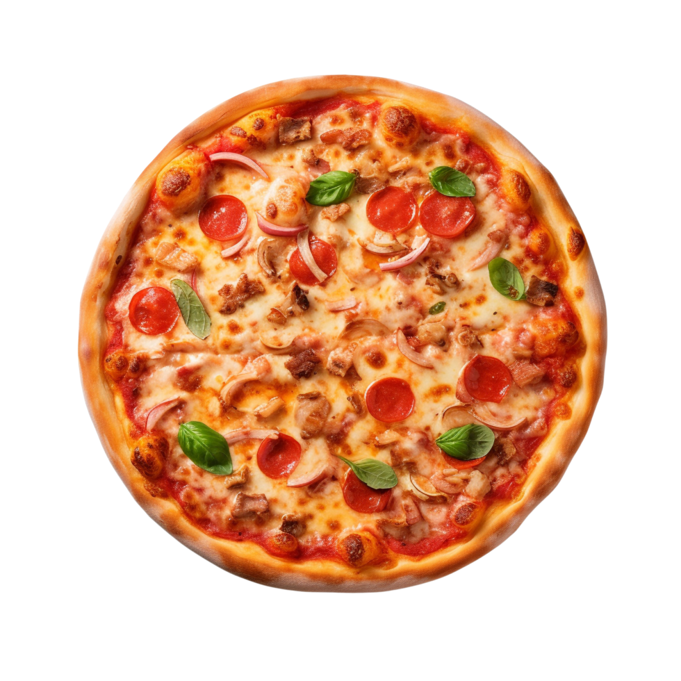 ai gerado pizza grampo arte png