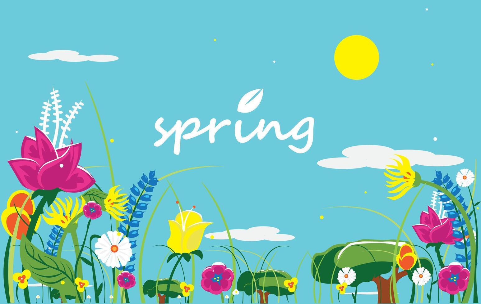 Hello Spring Background pro vector and eps