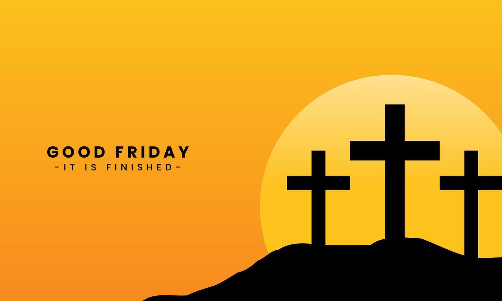 Vector illustration of Good Friday for Christians with copy space area
