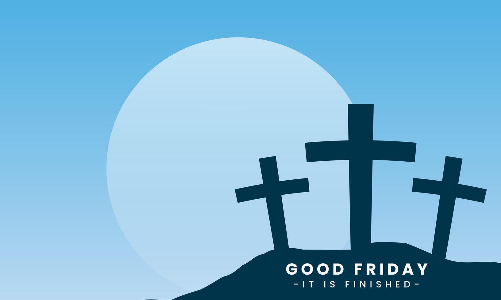 Vector illustration of Good Friday for Christians with copy space area