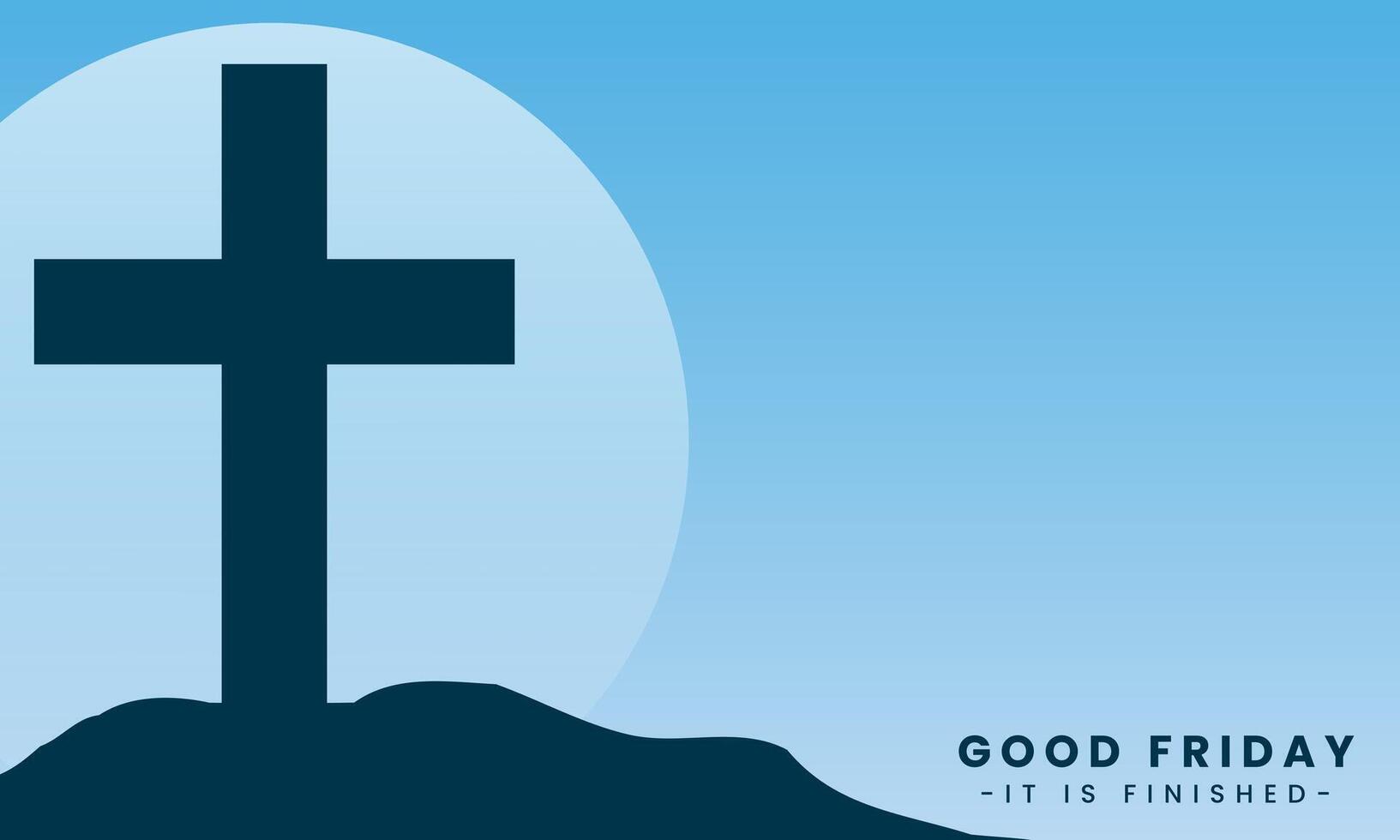 Vector illustration of Good Friday for Christians with copy space area