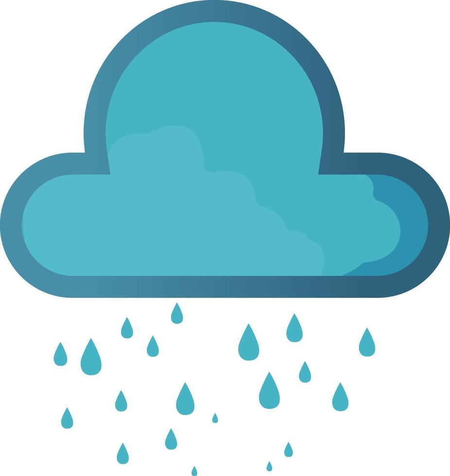 Rainy cloud logo vector