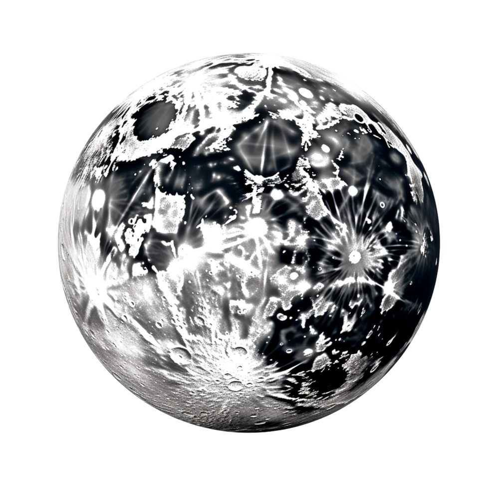 AI generated Moon clip art png