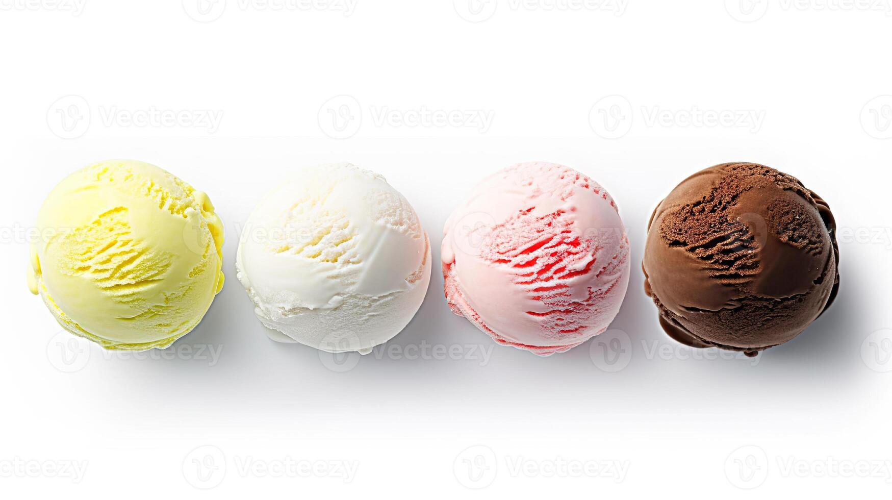 AI generated Single scoop of ice cream on white background. created with Generative AI photo