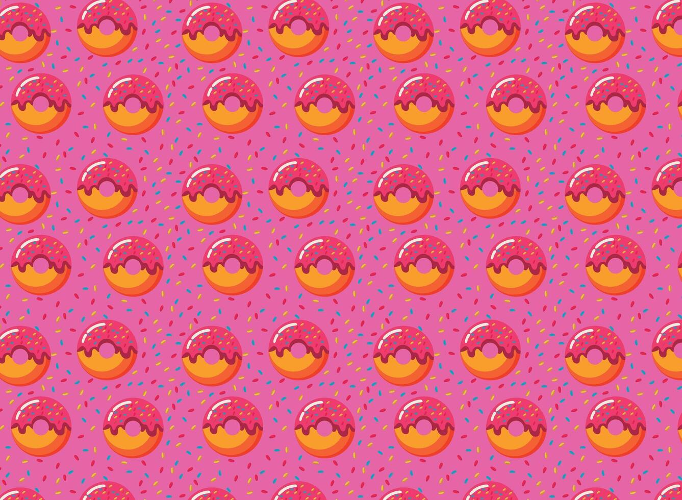 Donuts pattern for backgrounds and textures, vector