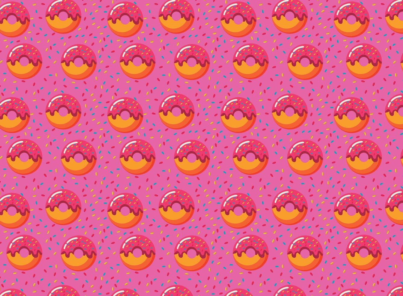 Donuts pattern for backgrounds and textures, vector