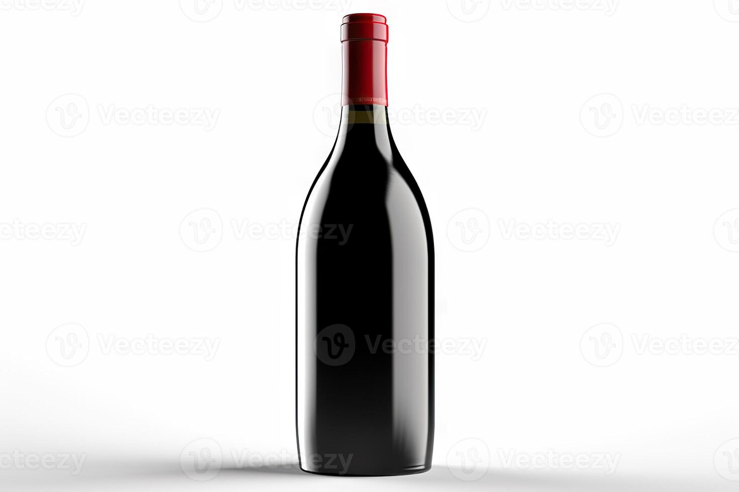 AI generated Borgognotta Red Wine Bottle on Solate White Background Elegant Wine Presentation. created with Generative AI photo
