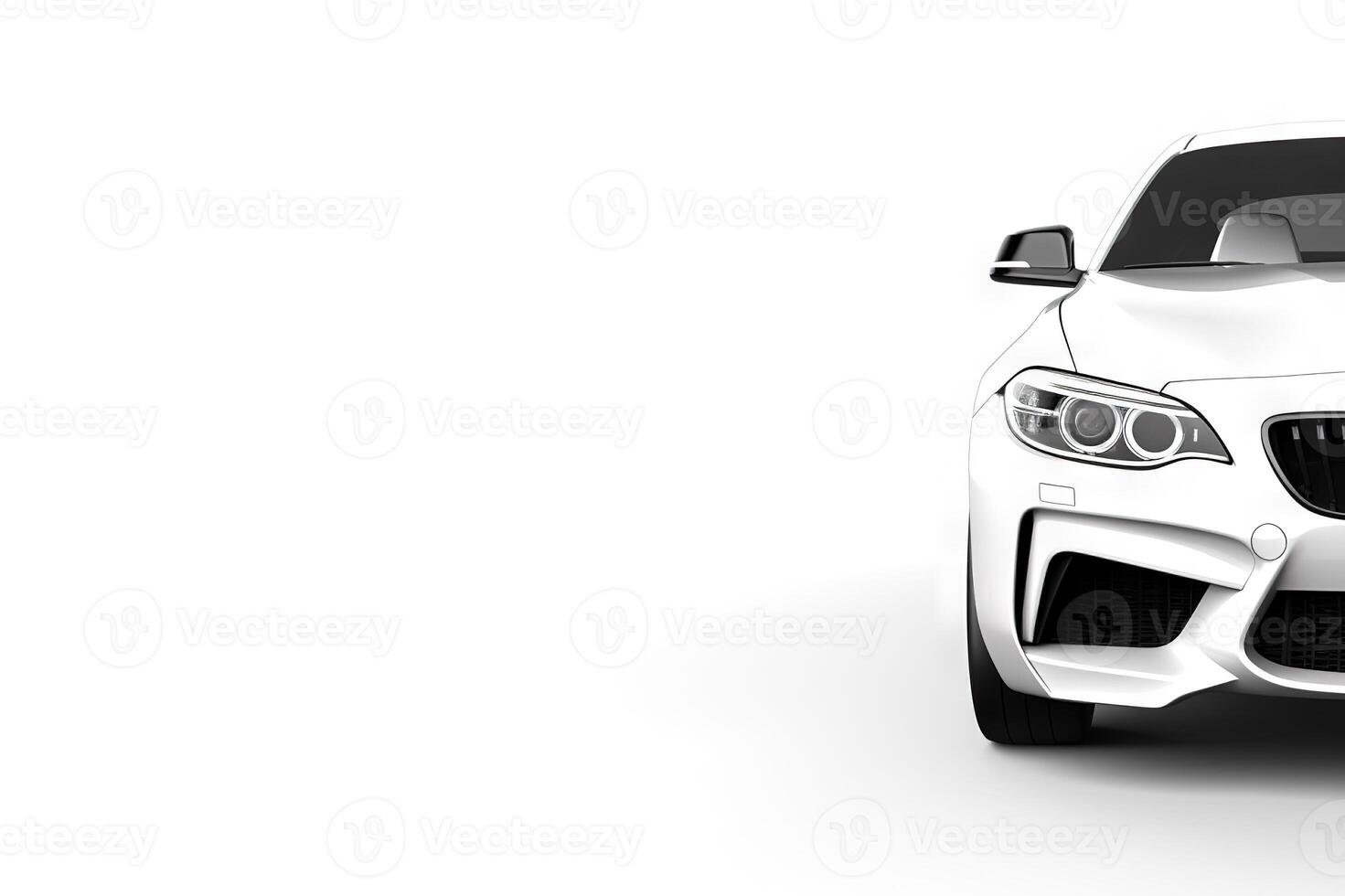 AI generated Modern Car Front View, Brandless Design. created with Generative AI photo