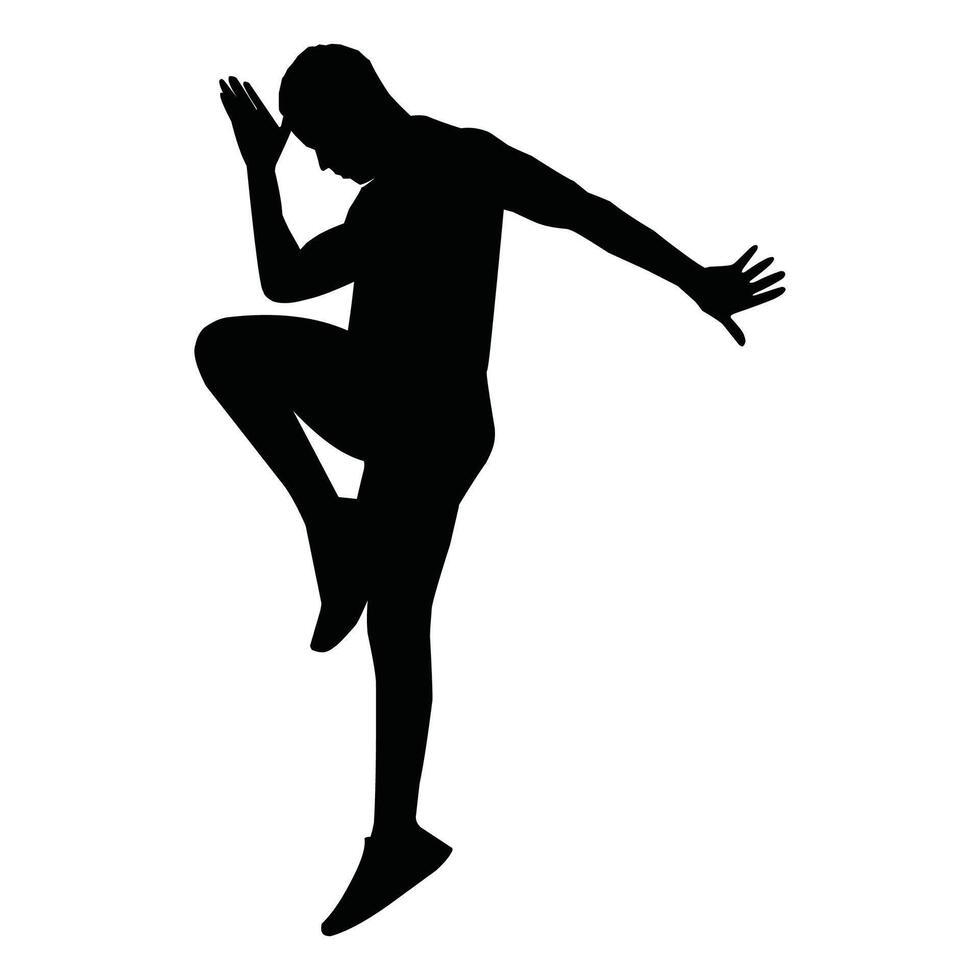 Gym workout silhouette vector