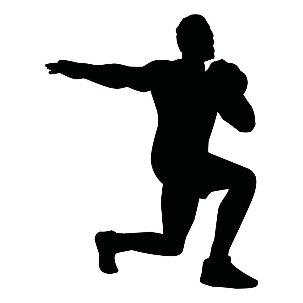 Gym workout silhouette vector