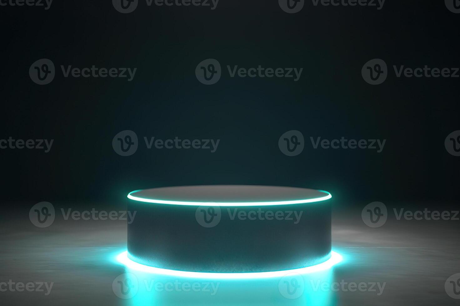 AI generated Futuristic Blank Podium for Product Display, 3D Rendering Pedestal. created with Generative AI photo