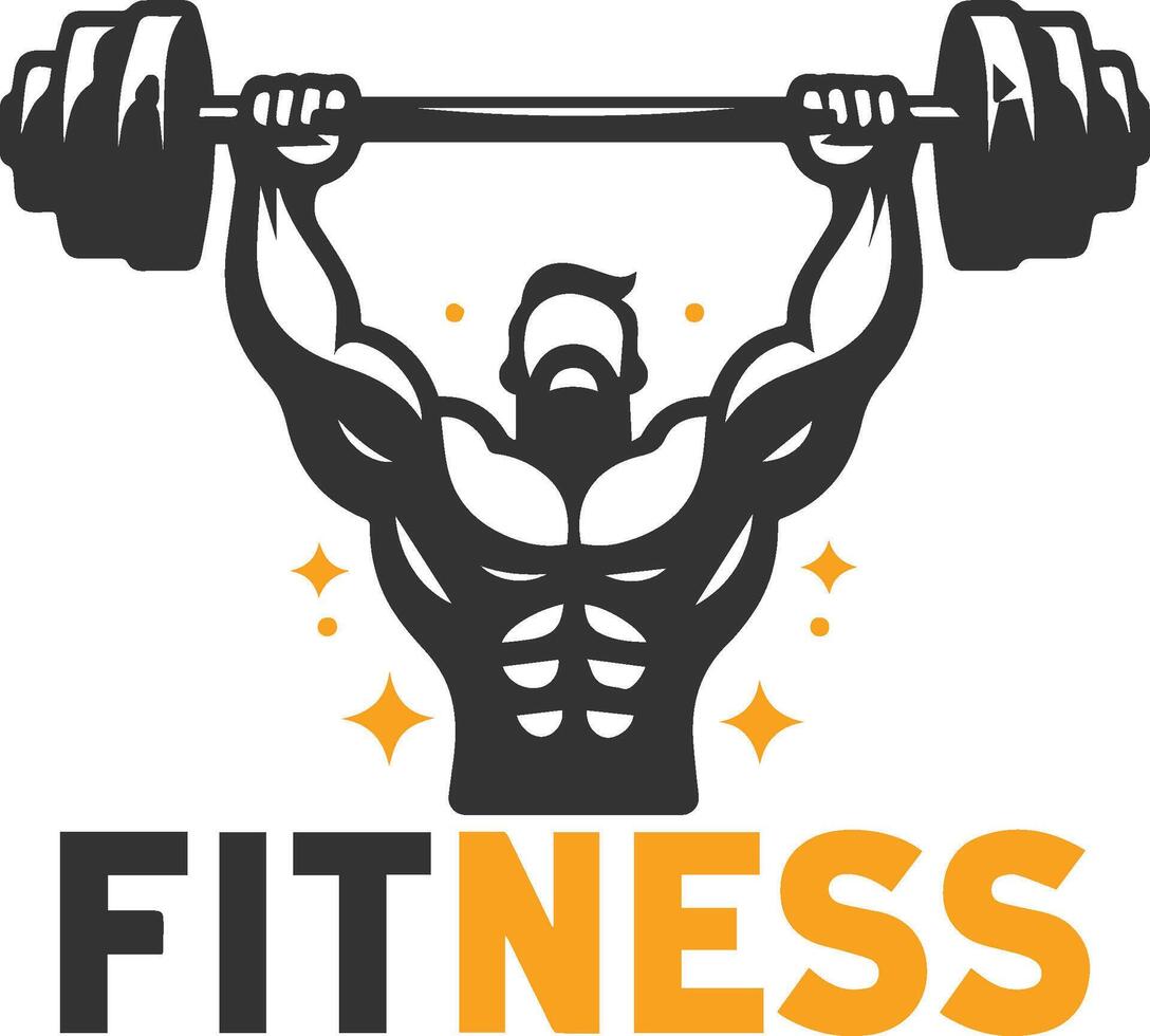 Fitness Logo Design Illustration. Eps-10. vector