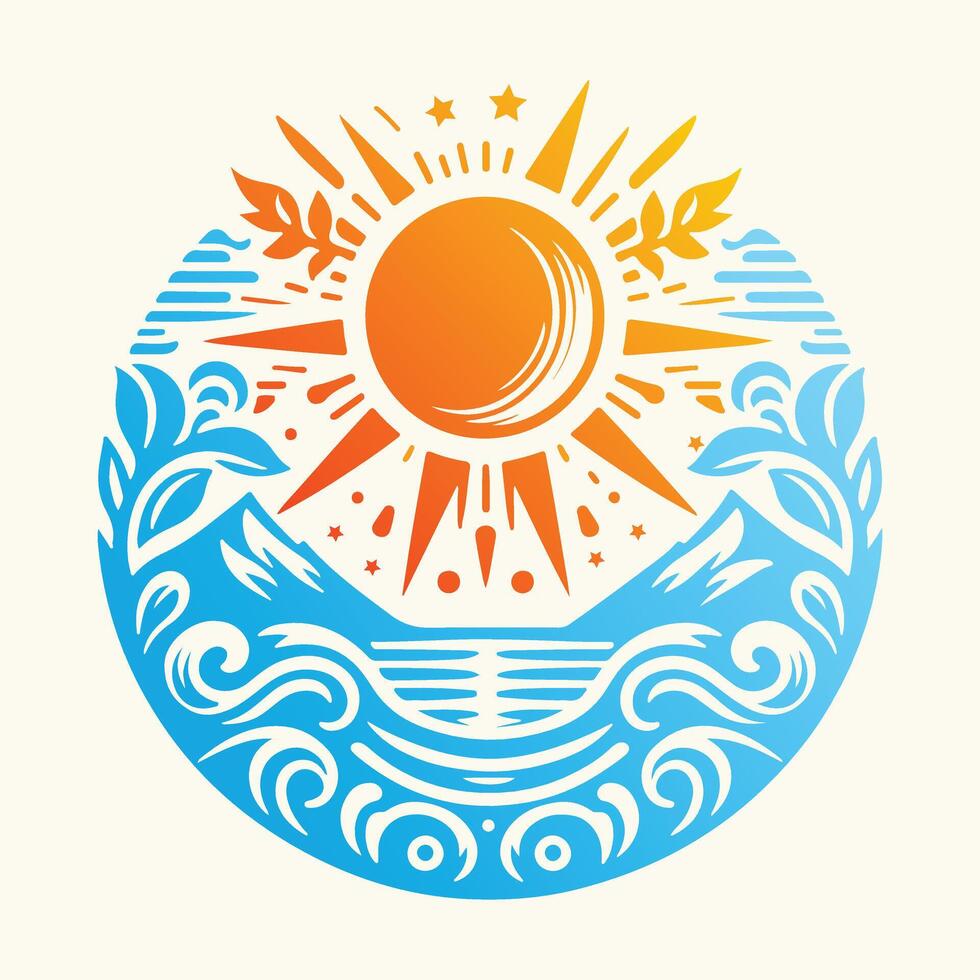 Sun vector design in illustration.