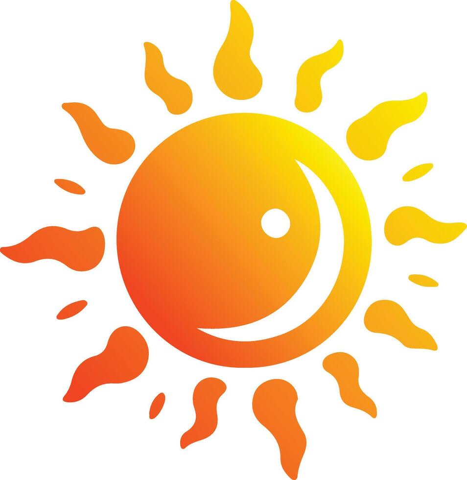 Sun vector design in illustration.