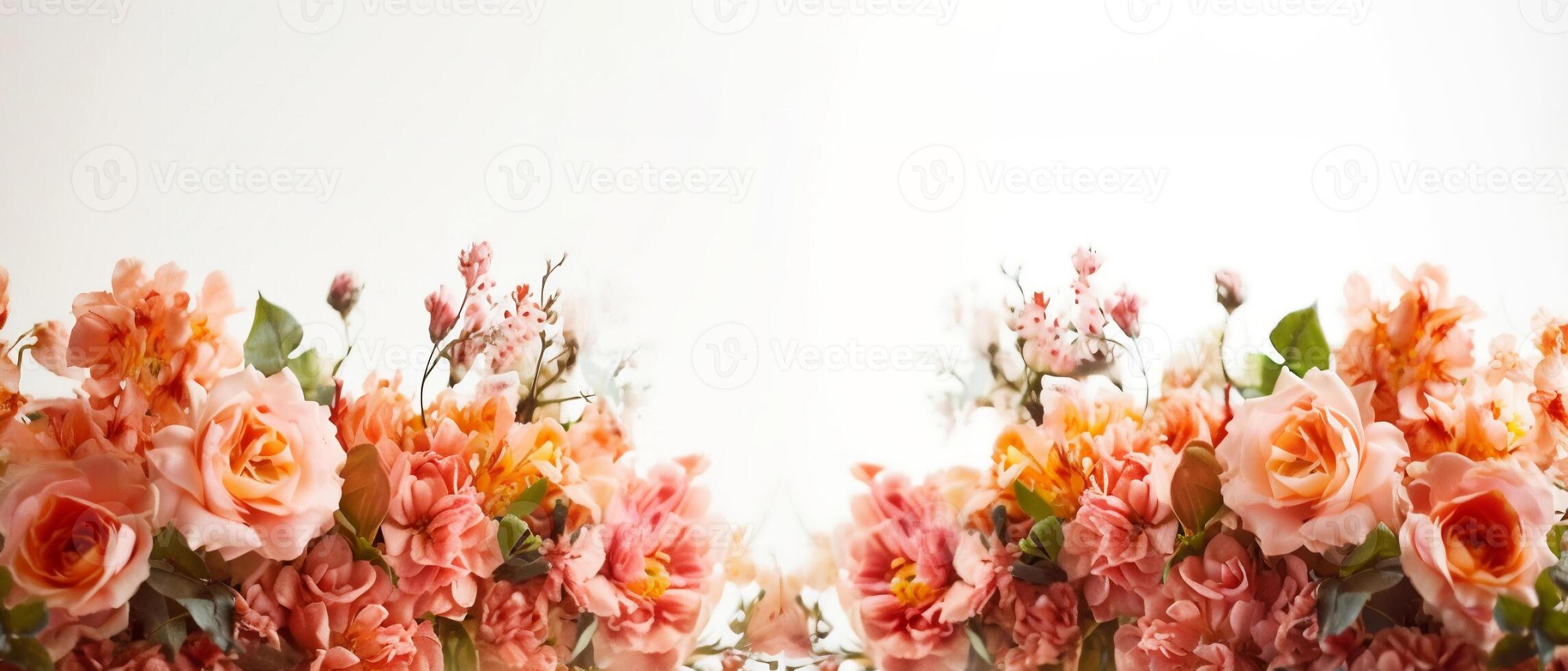 ai generado hermosa flores en ligero fondo. creado con generativo ai foto