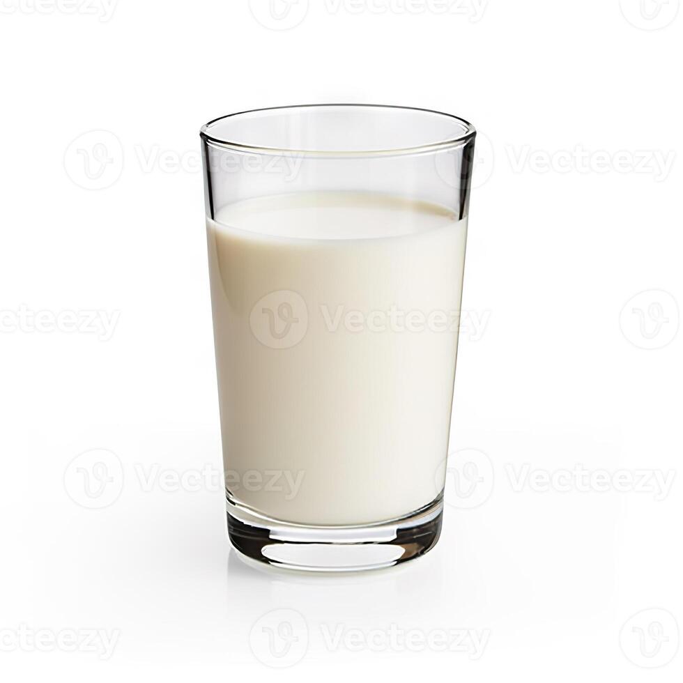 AI generated Refreshing glass of milk isolated on a white background.. created with Generative AI photo