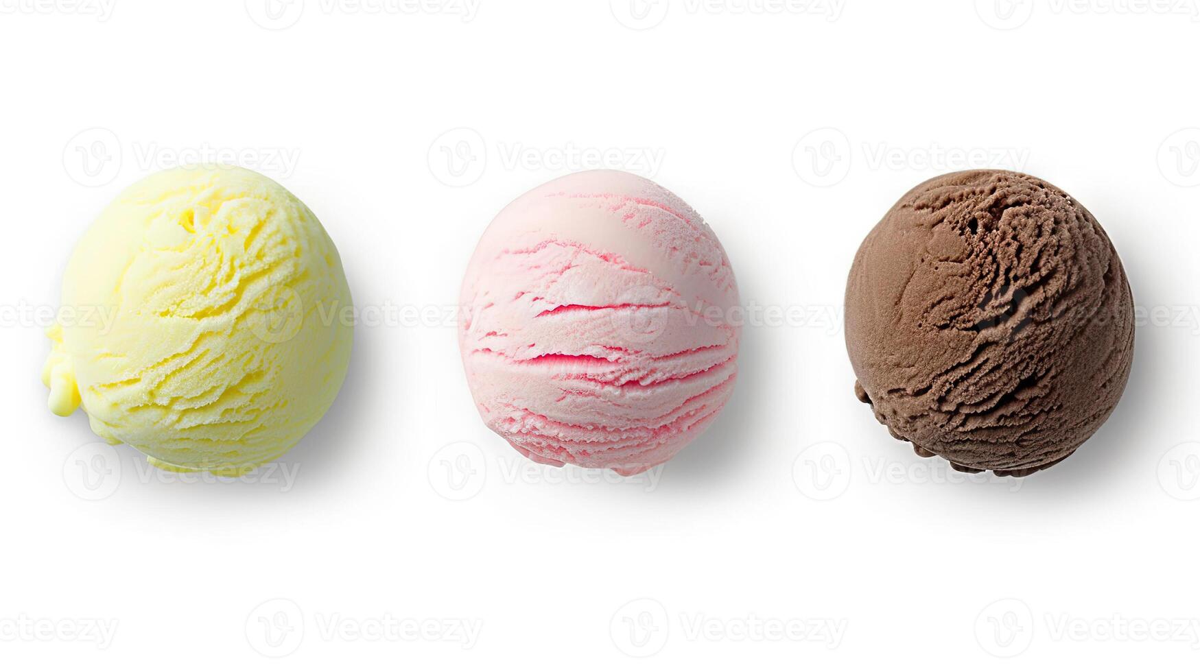 AI generated Single scoop of ice cream on white background. created with Generative AI photo