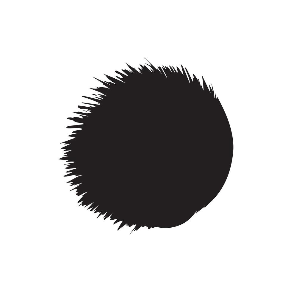 cepillo círculos redondo forma valores negro color diseño. vector
